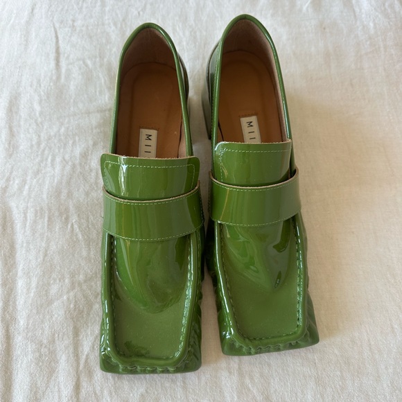 MIISTA Serena Green Olive Flats - Picture 2 of 6